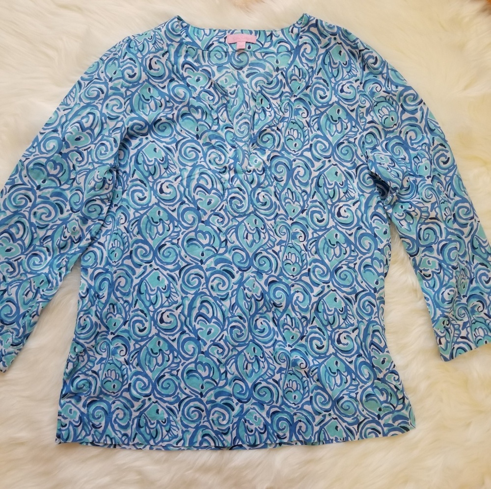 Lilly Pulitzer Amelia Island Tunic Chasing Tail